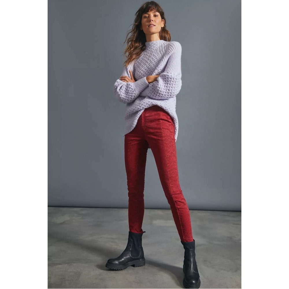 - Anthropologie Pilcro Flocked High-Rise Leggings/Pants NWT SZ 18W - Picture 5 of 16